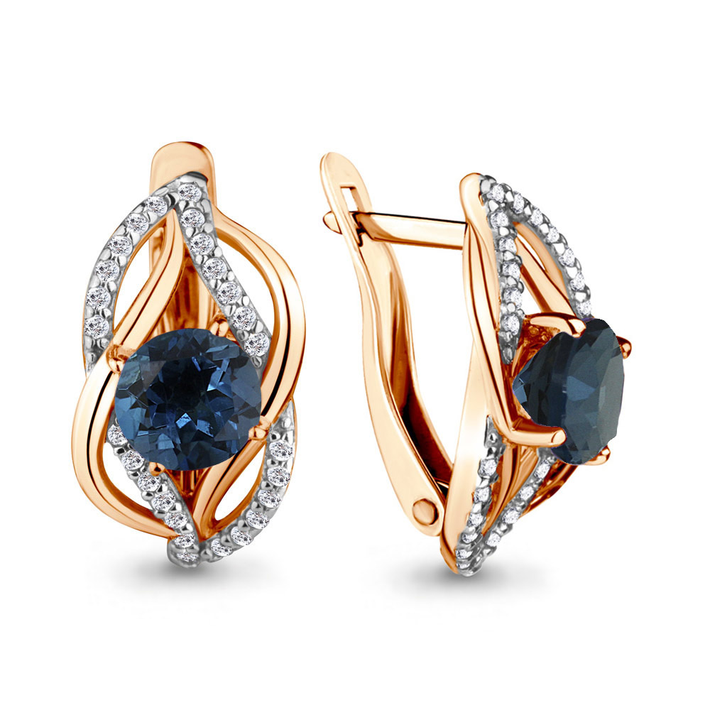 

Серьги из серебра с топазом Aquamarine 4405208А_925_з, 4405208А_925_з