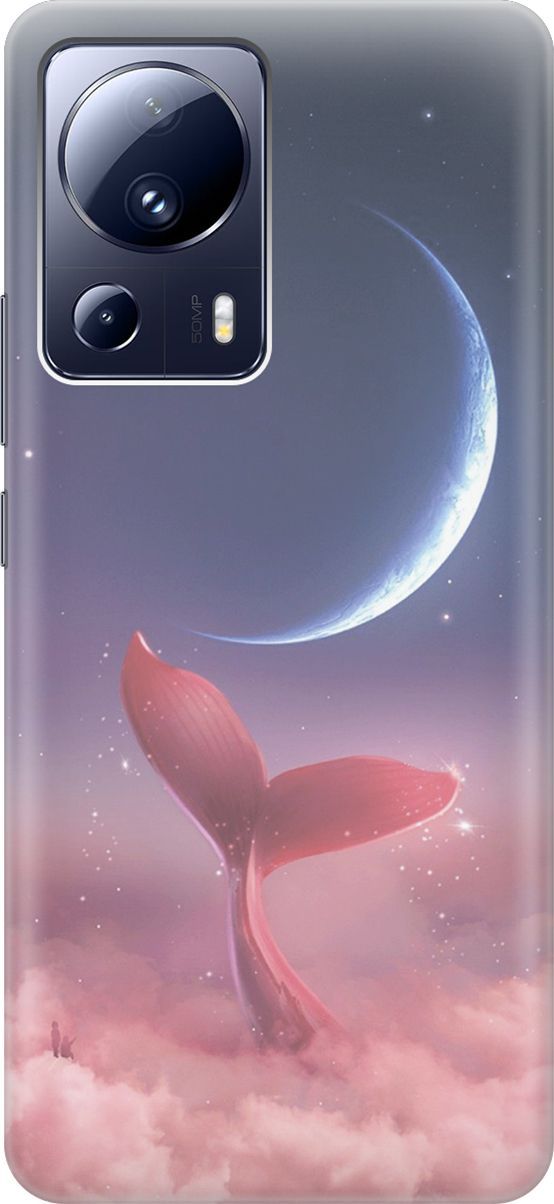 

Силиконовый чехол на Xiaomi 13 Lite "Небесный кит", Розовый;синий, 158499