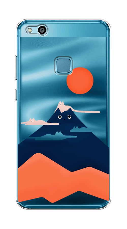 

Чехол на Huawei P10 Lite "Кот-гора", Черный;оранжевый, 61350-4