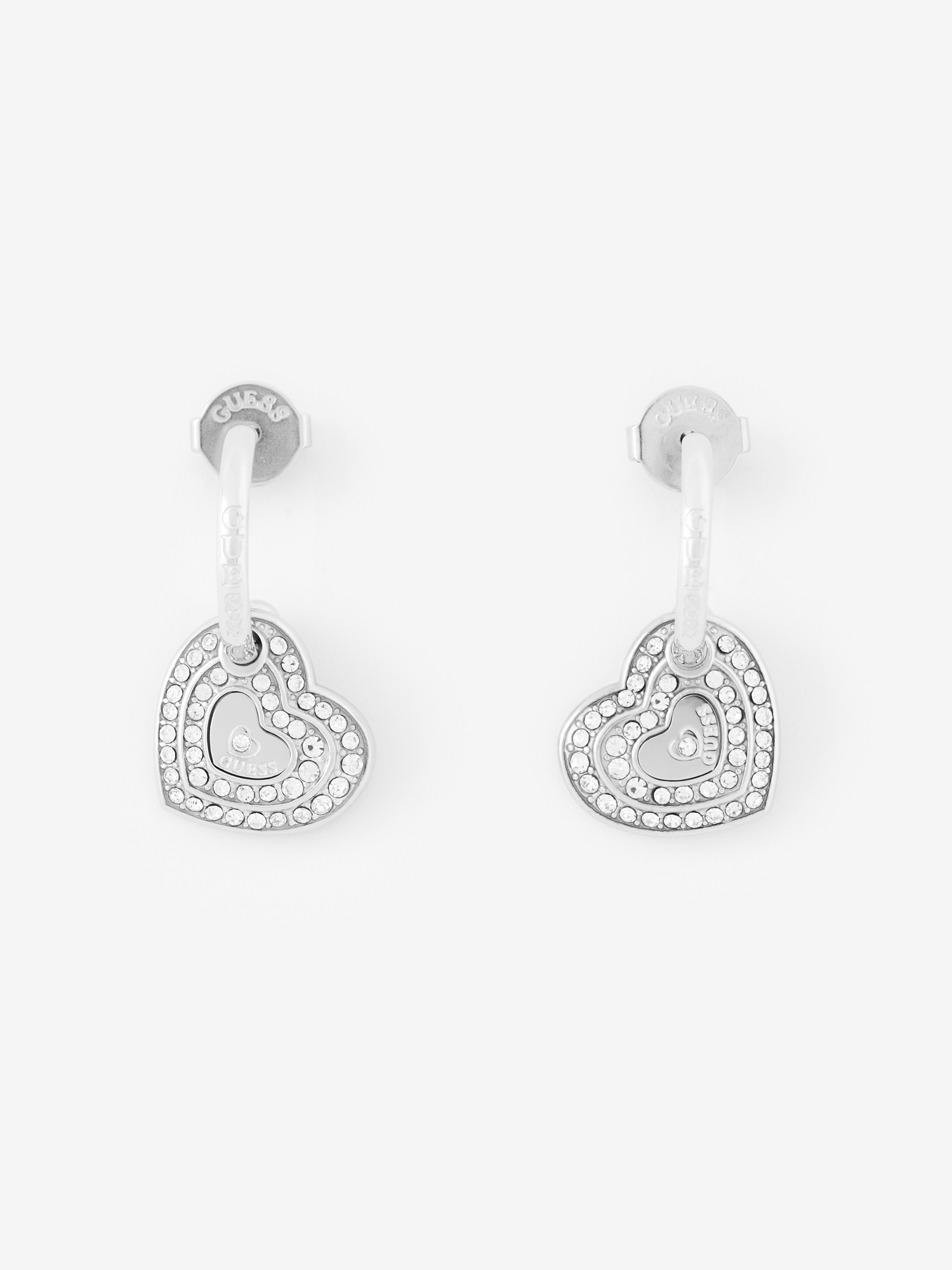 

Серьги из стали Guess JUBE04032JWRHT/U, стекло, JUBE04032JW