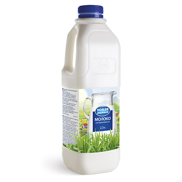 Молоко 2,5% питьевое пастеризованное 930 мл Новая Деревня бзмж