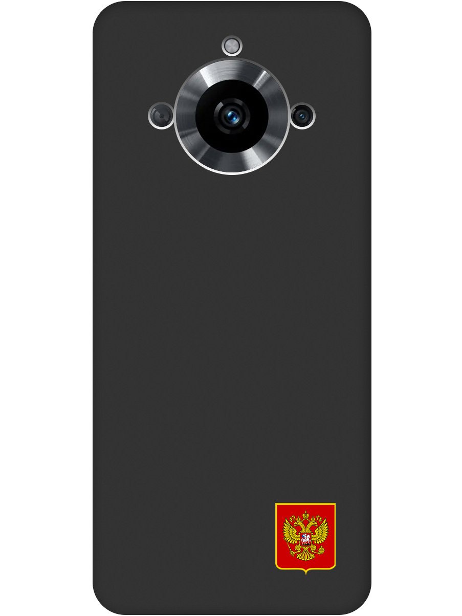 

Силиконовый чехол на Realme 11 с Гербом России, Soft Touch черный, 20000086