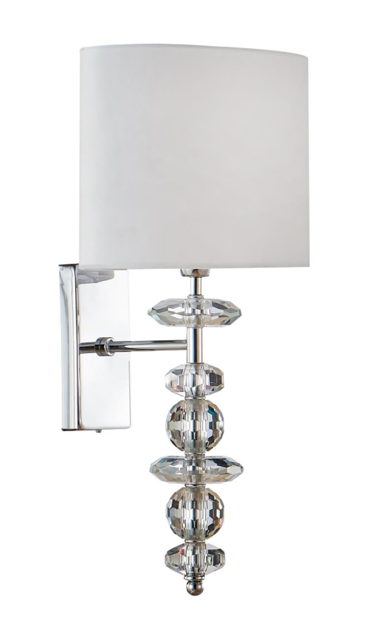 фото Светильник настенный crystal lux armando chrome, armando ap1.2 chrome, 60w, e14