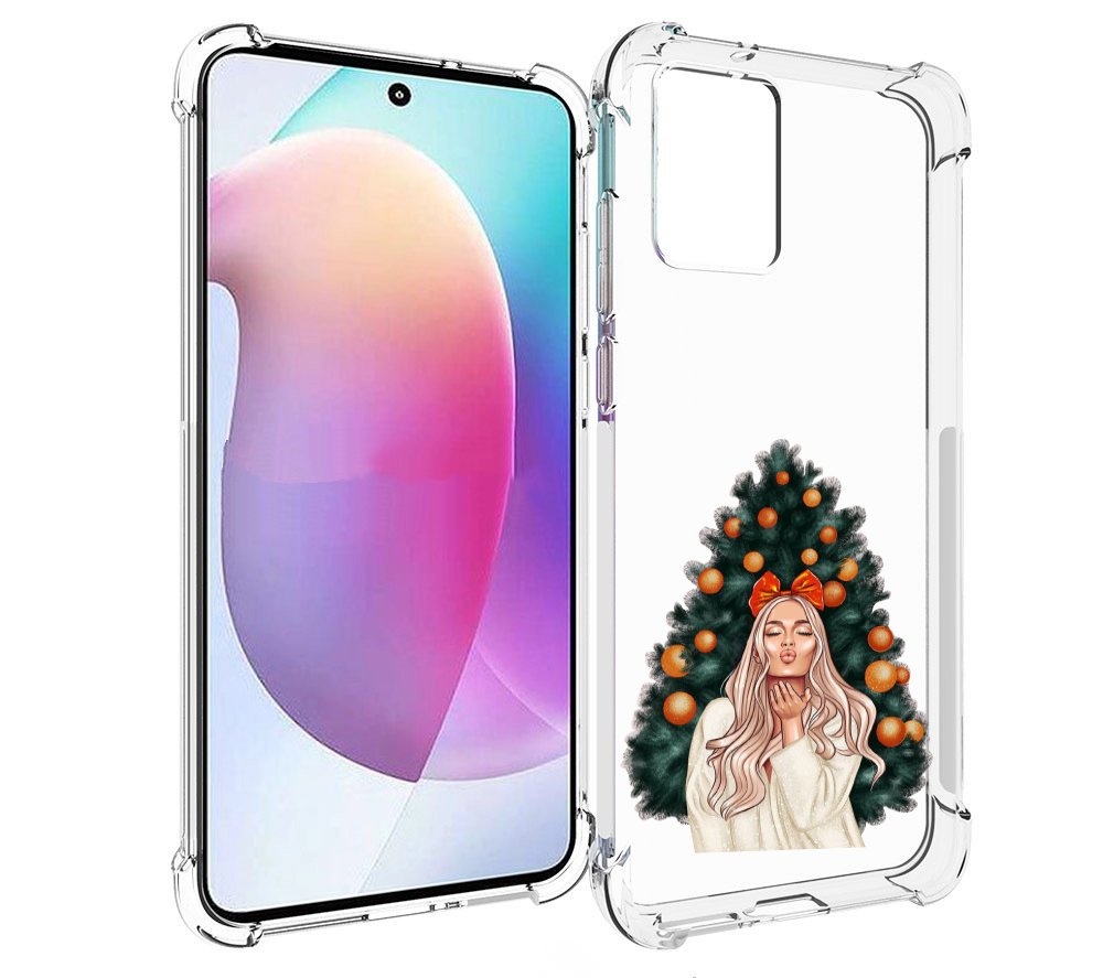 

Чехол MyPads девушка-под-елкой-с-мандаринами женский для Motorola Edge 30 Neo, Прозрачный, Tocco