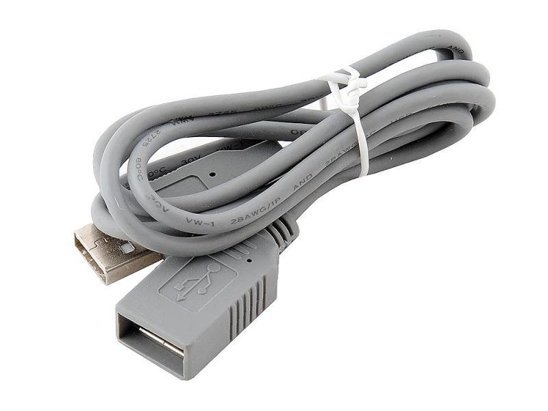 

Удлинитель Bion USB Type-A - USB Type-A вилка-розетка 0.75м серый