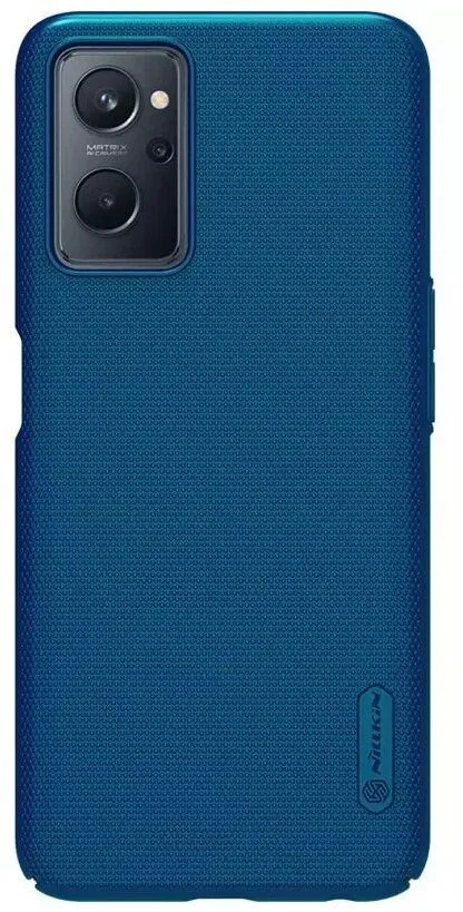 

Пластиковый чехол Nillkin Super Frosted Shield для Realme 9i, Realme C35 4G матовый, синий, Super Frosted Shield