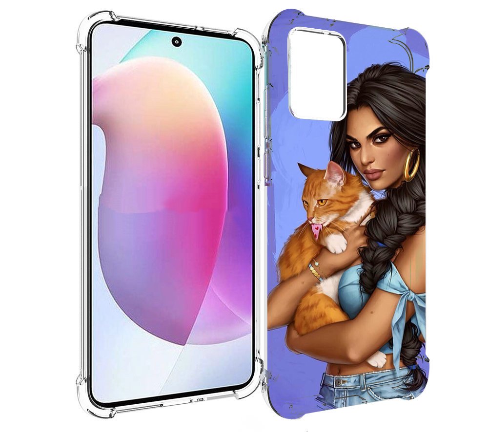 

Чехол MyPads девушка-красивая-с-синим-фоном женский для Motorola Edge 30 Neo, Прозрачный, Tocco