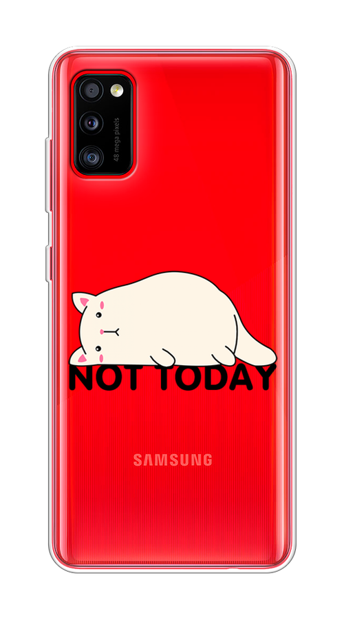 

Чехол на Samsung Galaxy A41 "Cat not today", Белый;розовый;черный, 2100450-1