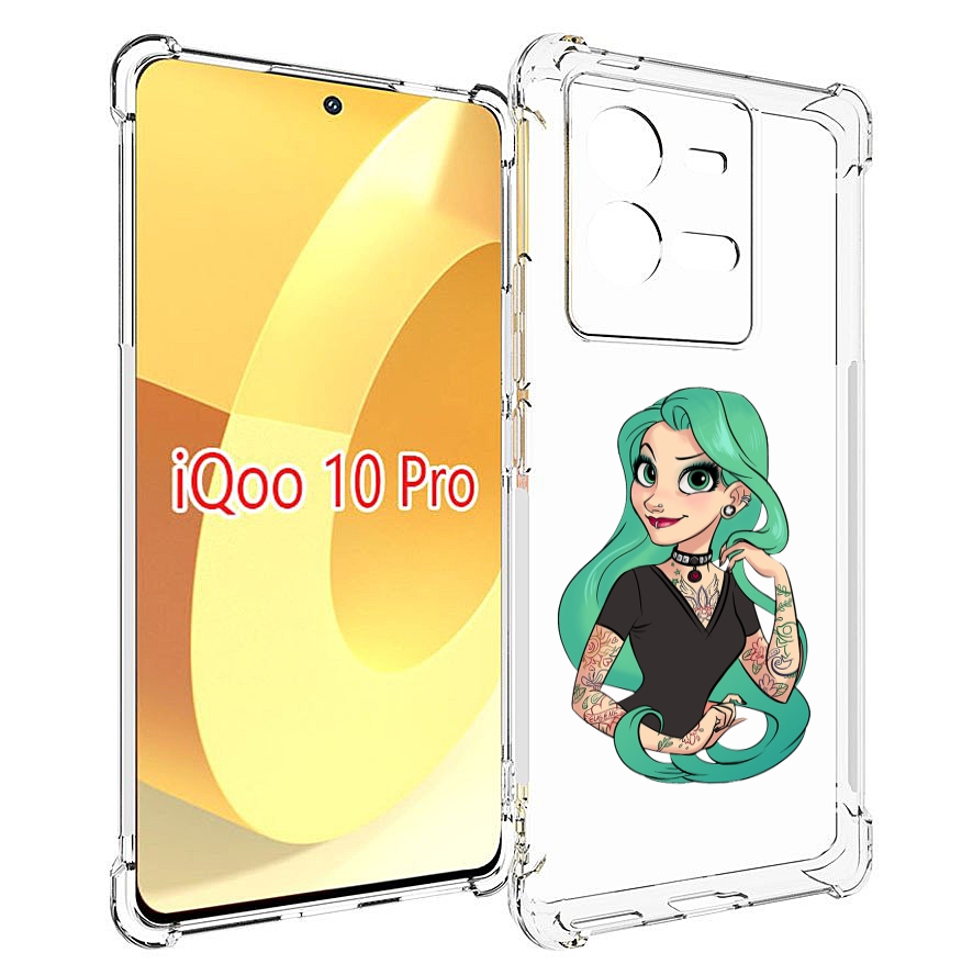 

Чехол MyPads рапунцель-в-тату женский для Vivo iQOO 10 Pro, Прозрачный, Tocco