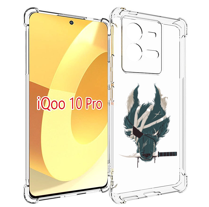 

Чехол MyPads волк-разбойник для Vivo iQOO 10 Pro, Прозрачный, Tocco