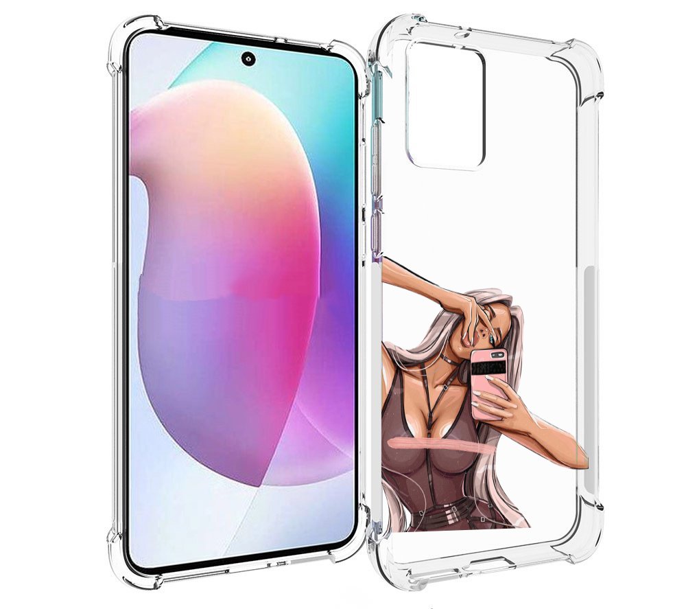 

Чехол MyPads девушка-в-прозрачной-одежде для Motorola Edge 30 Neo, Прозрачный, Tocco