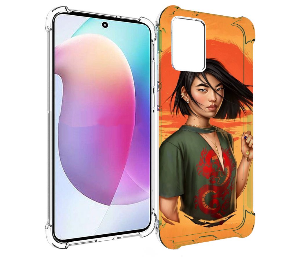 

Чехол MyPads девушка-в-оранжевом-фоне женский для Motorola Edge 30 Neo, Прозрачный, Tocco