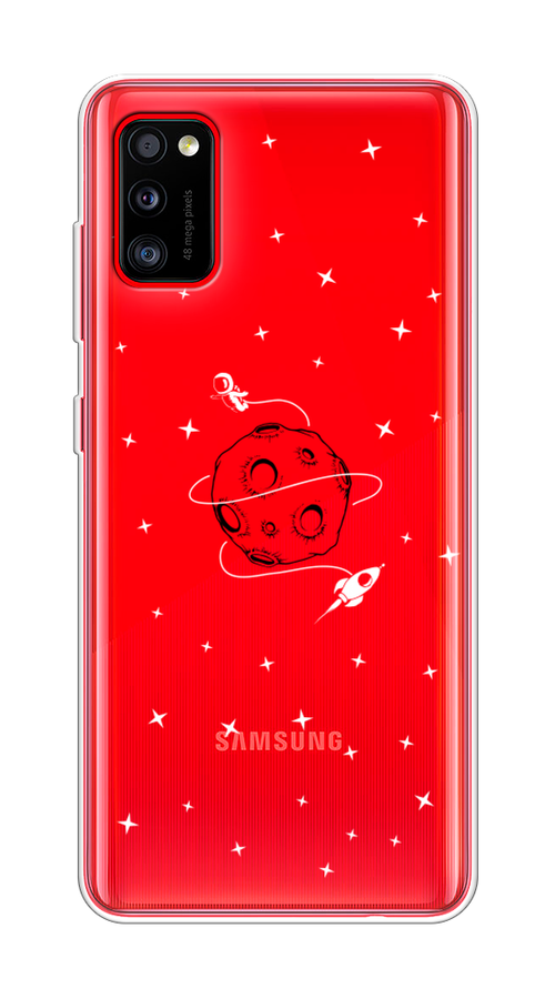 

Чехол на Samsung Galaxy A41 "Полет вокруг луны", Белый;серый;черный, 2100450-2