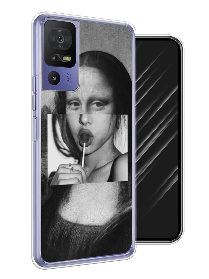 

Чехол Awog на TCL 40 SE "Mona Lisa sucking lollipop", Серый, 291550-9