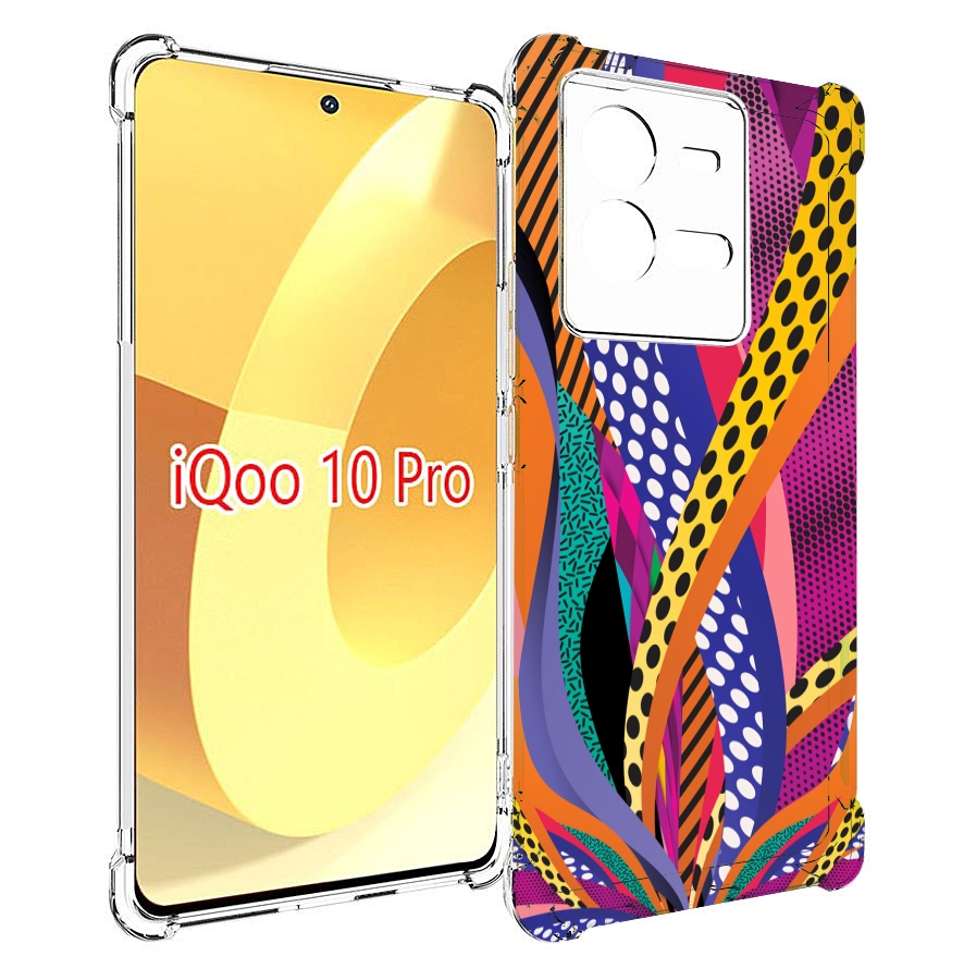 

Чехол MyPads разноцветные щупальца для Vivo iQOO 10 Pro, Прозрачный, Tocco
