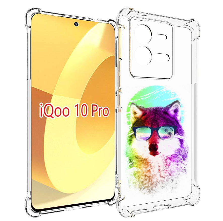 

Чехол MyPads радужный волк детский для Vivo iQOO 10 Pro, Прозрачный, Tocco