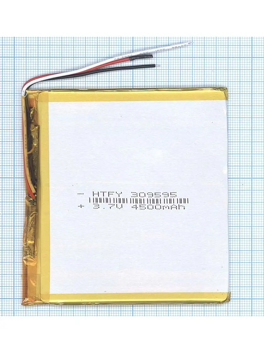 

Аккумулятор Li-Pol (батарея) 3*95*95мм 3pin 3.7V/4500mAh, 3*95*95мм 3pin 3.7V/4500mAh