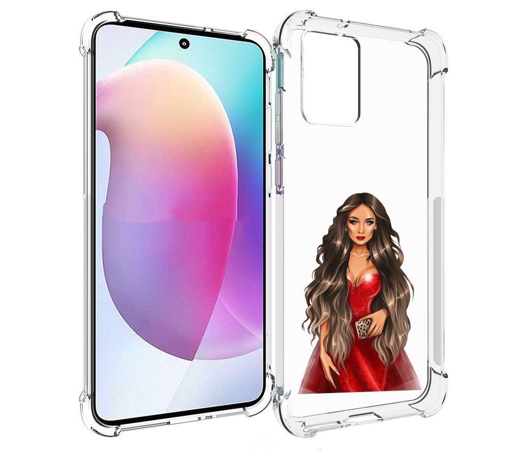 

Чехол MyPads девушка-в-вечернем-платье женский для Motorola Edge 30 Neo, Прозрачный, Tocco