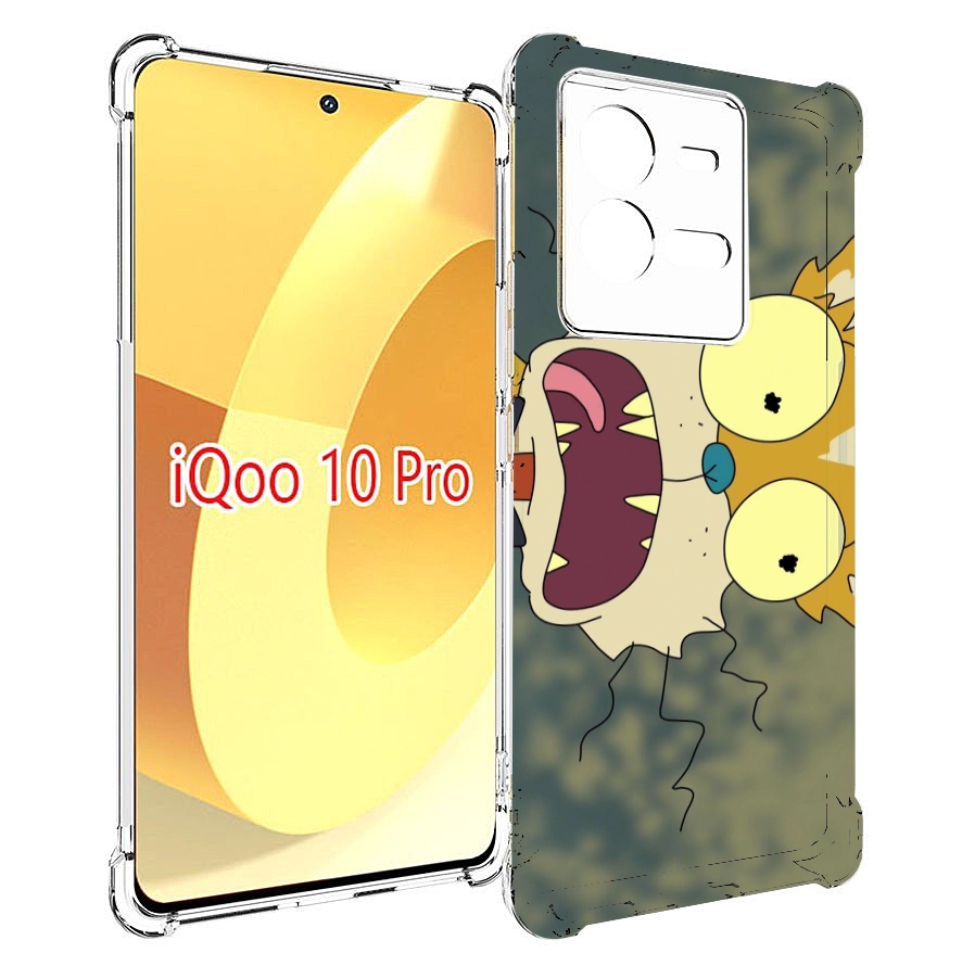 

Чехол MyPads пугливый кот для Vivo iQOO 10 Pro, Прозрачный, Tocco