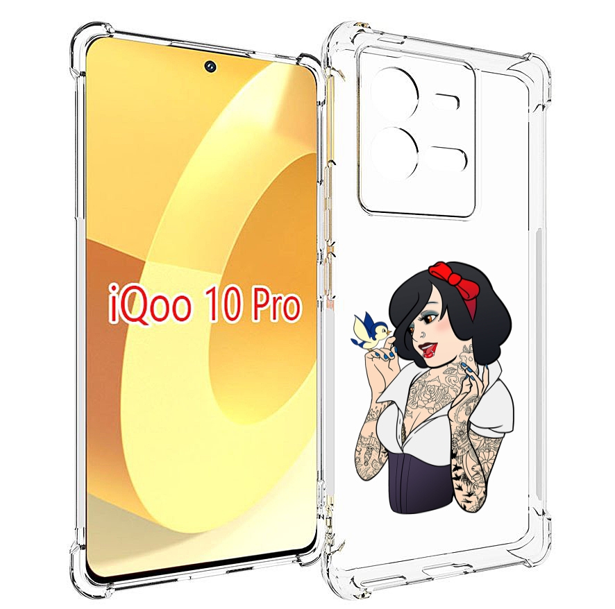 

Чехол MyPads принцесса-тату женский для Vivo iQOO 10 Pro, Прозрачный, Tocco