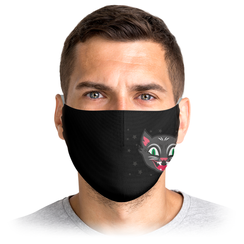 

Многоразовая маска Printio Котик черная S, Котик