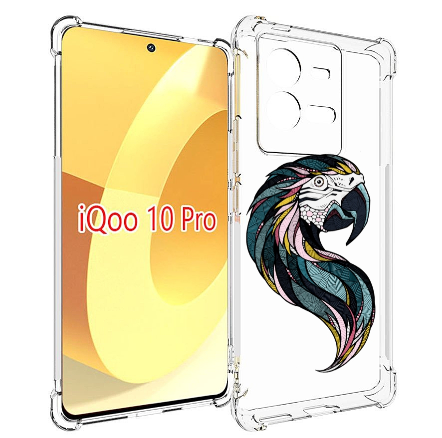 

Чехол MyPads полупопугай для Vivo iQOO 10 Pro, Прозрачный, Tocco