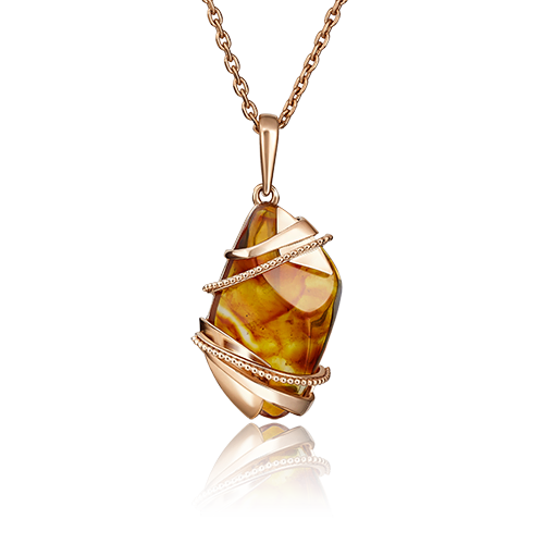 

Кулон из красного золота с янтарем PLATINA jewelry 03-2805-00-271-1110-46, 03-2805-00-271-1110-46