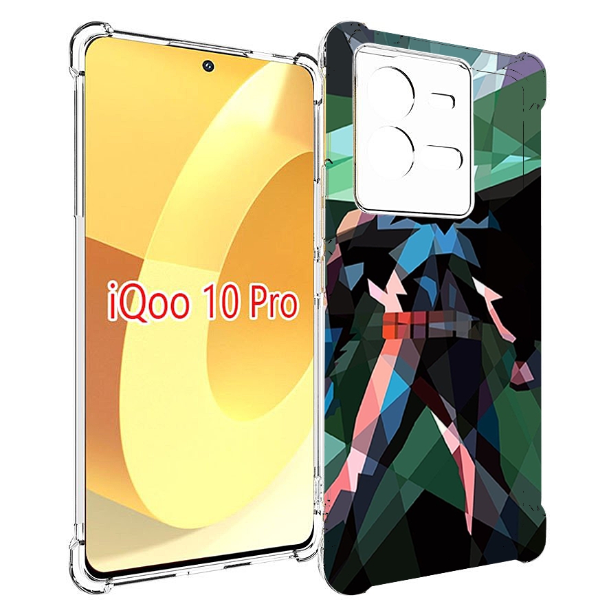 

Чехол MyPads полигональный-бэтмен-арт для Vivo iQOO 10 Pro, Прозрачный, Tocco