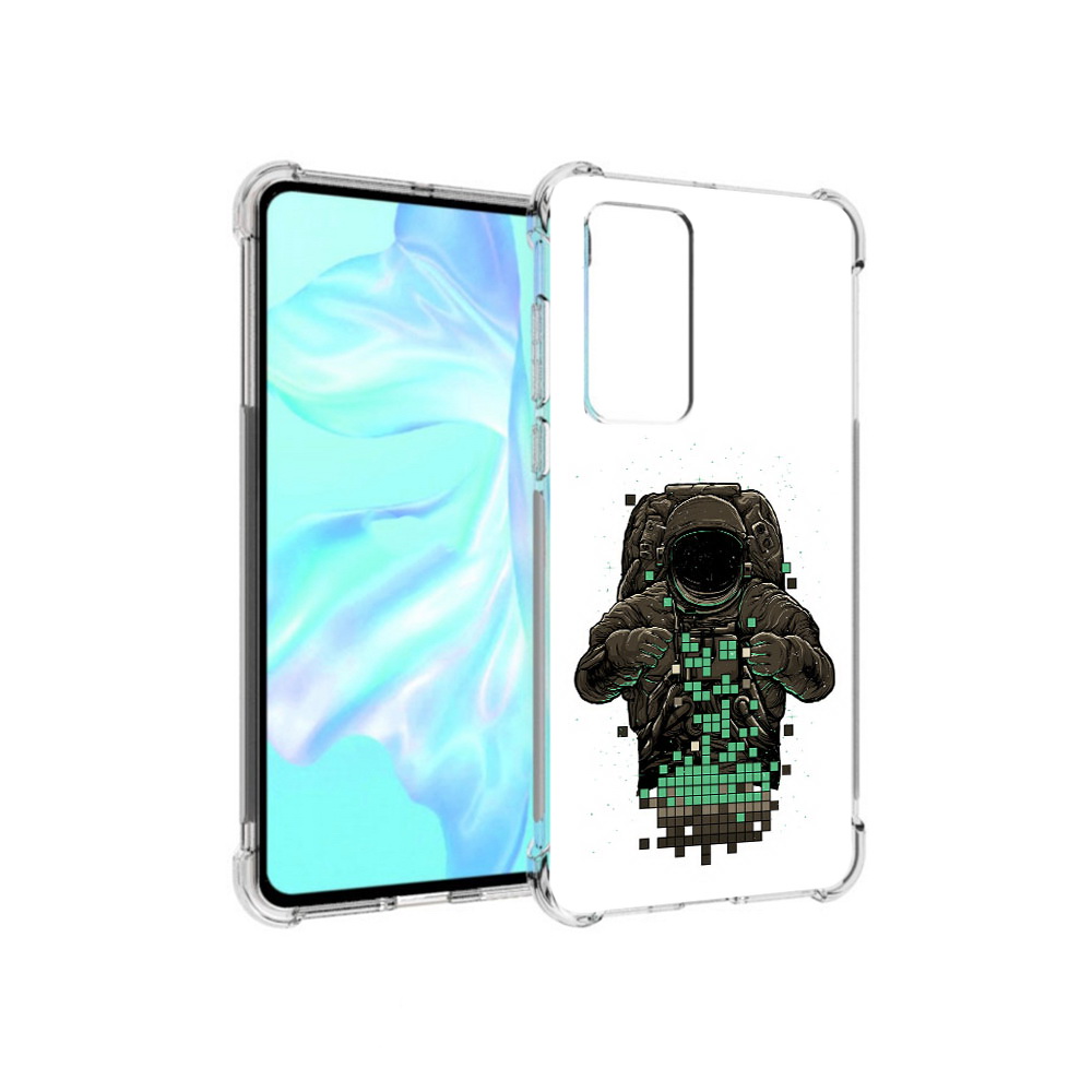 

Чехол MyPads Tocco для Huawei P40 космонавт с пикселями, Прозрачный, Tocco