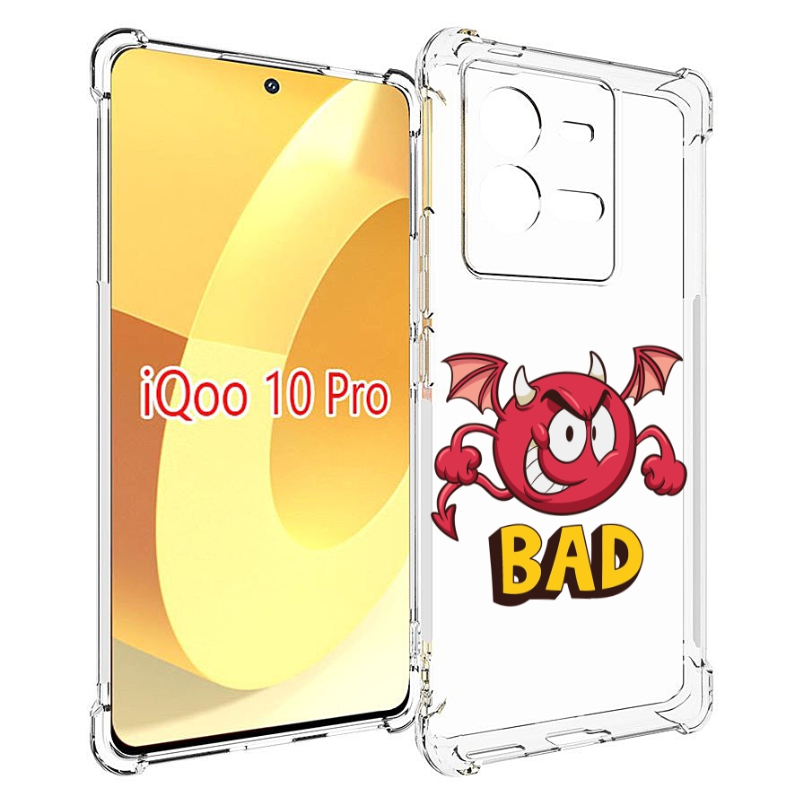 

Чехол MyPads плохой для Vivo iQOO 10 Pro, Прозрачный, Tocco