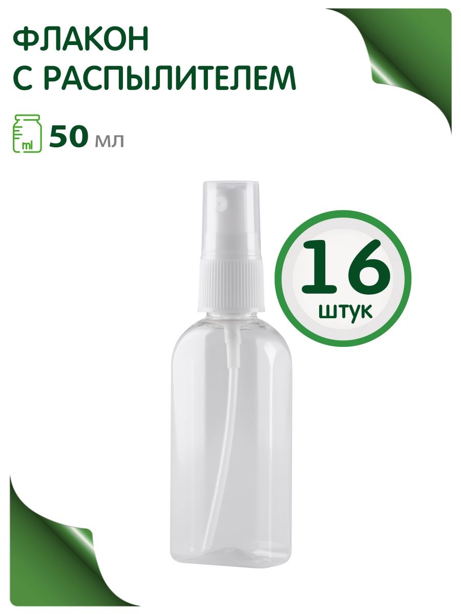 Флакон распылитель Greenea 50 мл дорожный набор 16 шт. бутылка для воды всё возможно 460 мл