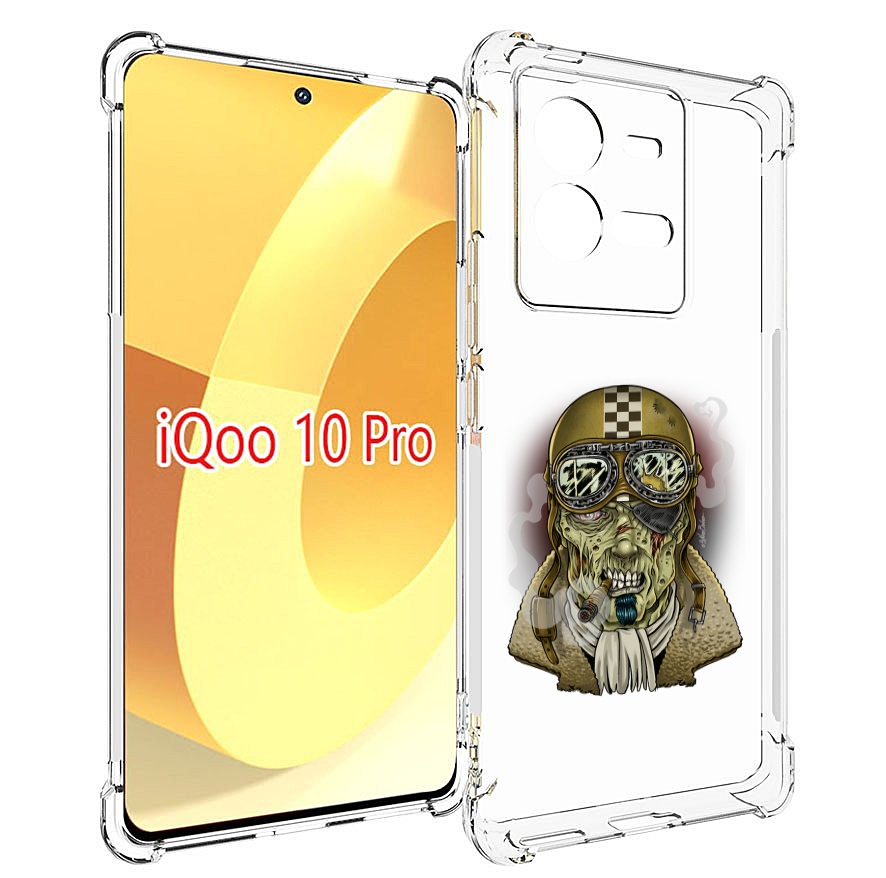 

Чехол MyPads военный зомби для Vivo iQOO 10 Pro, Прозрачный, Tocco