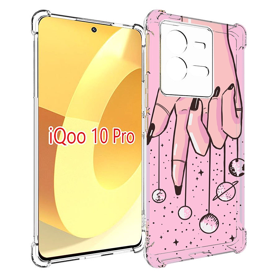 

Чехол MyPads планеты-на-пальцах для Vivo iQOO 10 Pro, Прозрачный, Tocco