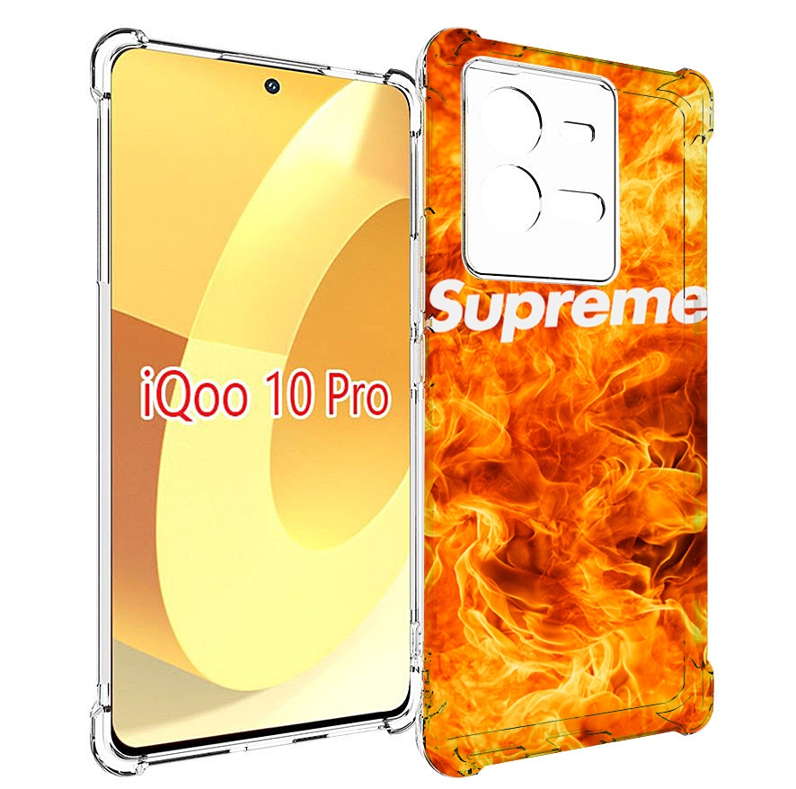 

Чехол MyPads пламя-пламенное суприм для Vivo iQOO 10 Pro, Прозрачный, Tocco