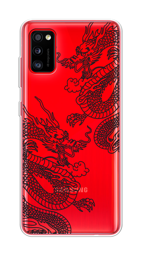 

Чехол на Samsung Galaxy A41 "Два китайских дракона", Серый;черный, 2100450-1
