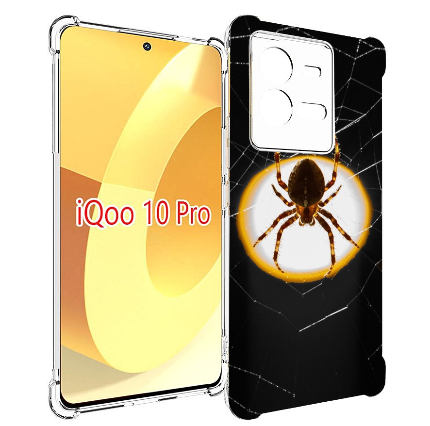 

Чехол MyPads паук-с-паутинкой для Vivo iQOO 10 Pro, Прозрачный, Tocco