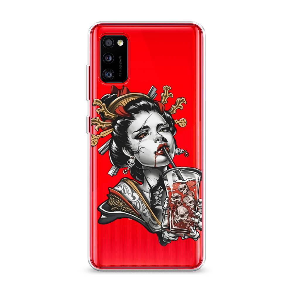 

Чехол на Samsung Galaxy A41 "Опасная гейша", Красный;черный;серый, 2100450-4