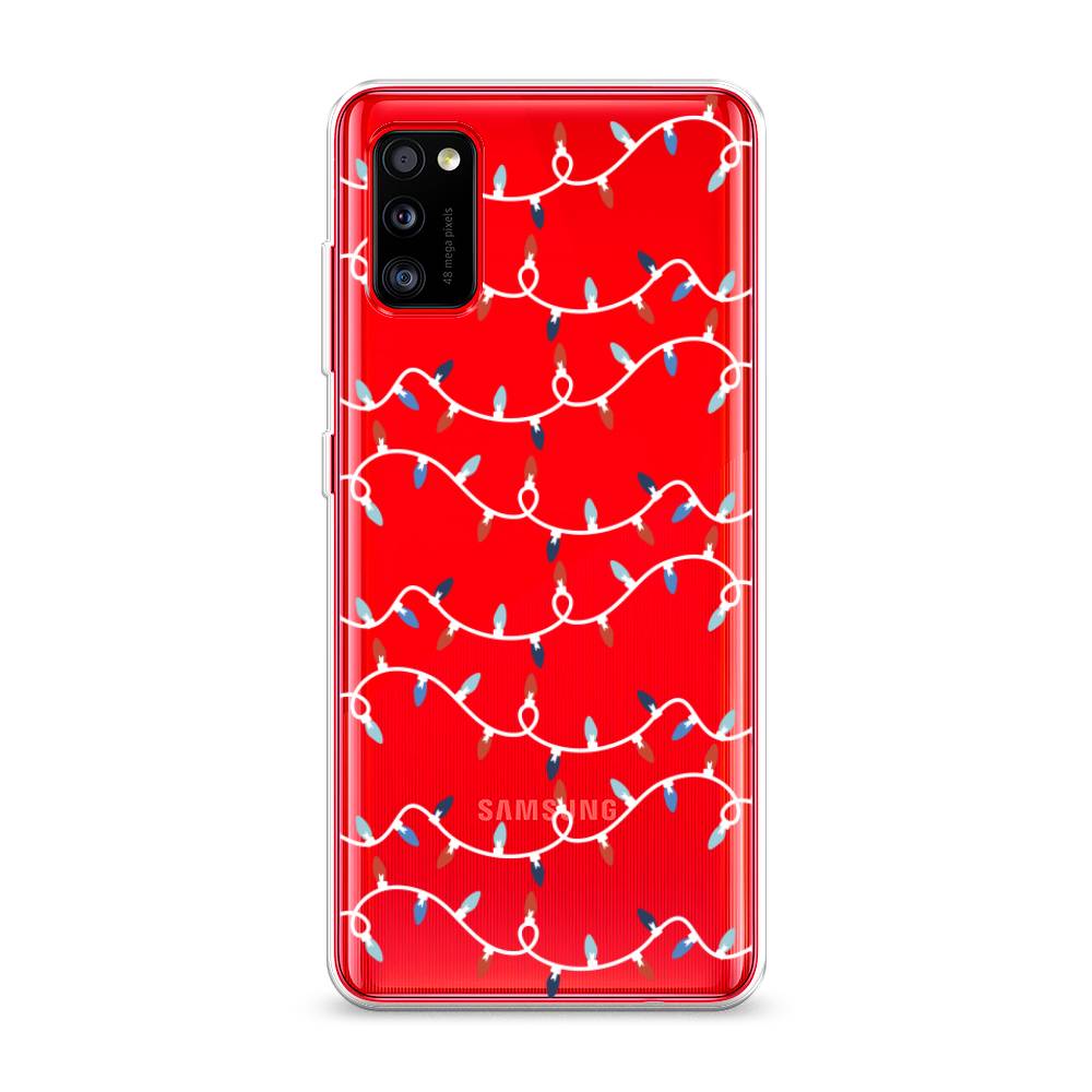 

Чехол для Samsung Galaxy A41 "Разноцветная гирлянда", Белый;красный;синий, 2100450-5
