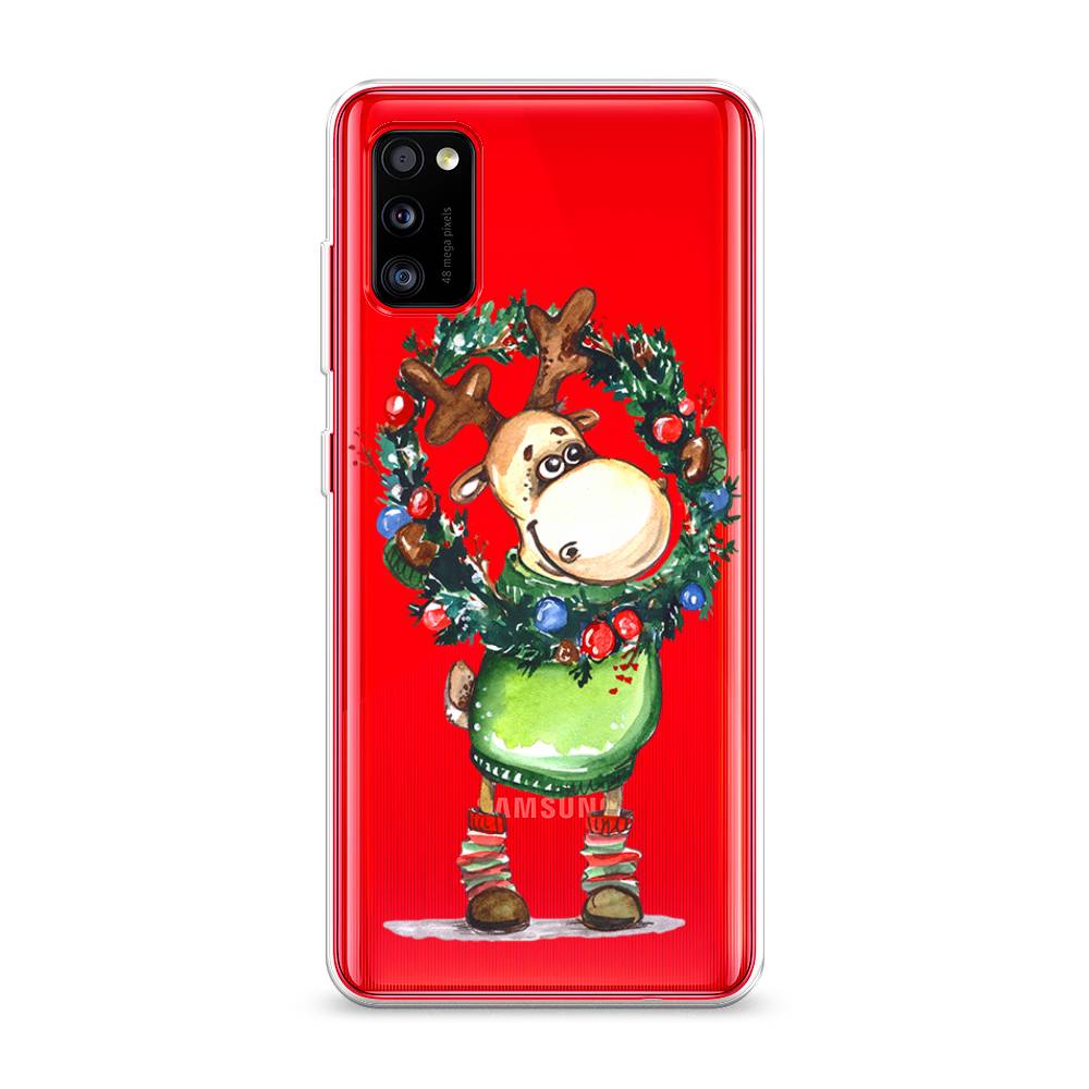 

Чехол на Samsung Galaxy A41 "Олень с новогодним венком", 2100450-4