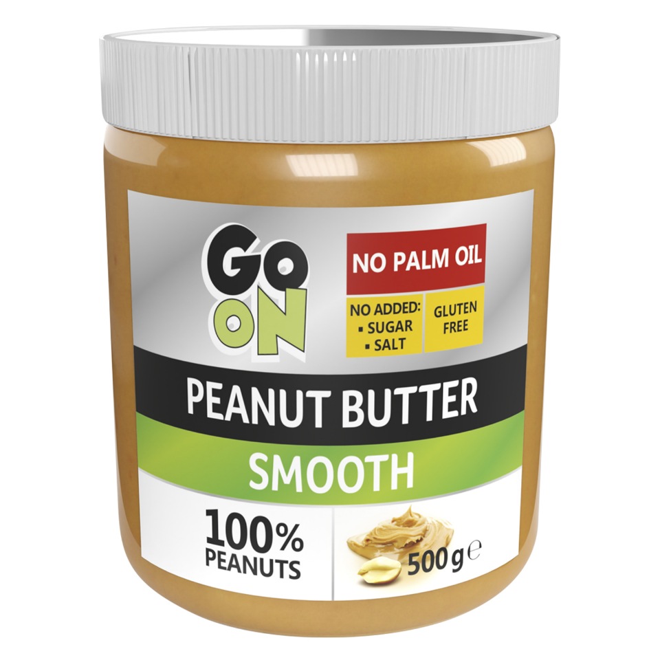 

Арахисовая паста Go On Peanut Butter 100 % Peanuts Smooth 500g, Peanut Butter 100 % Peanuts Smooth 500g