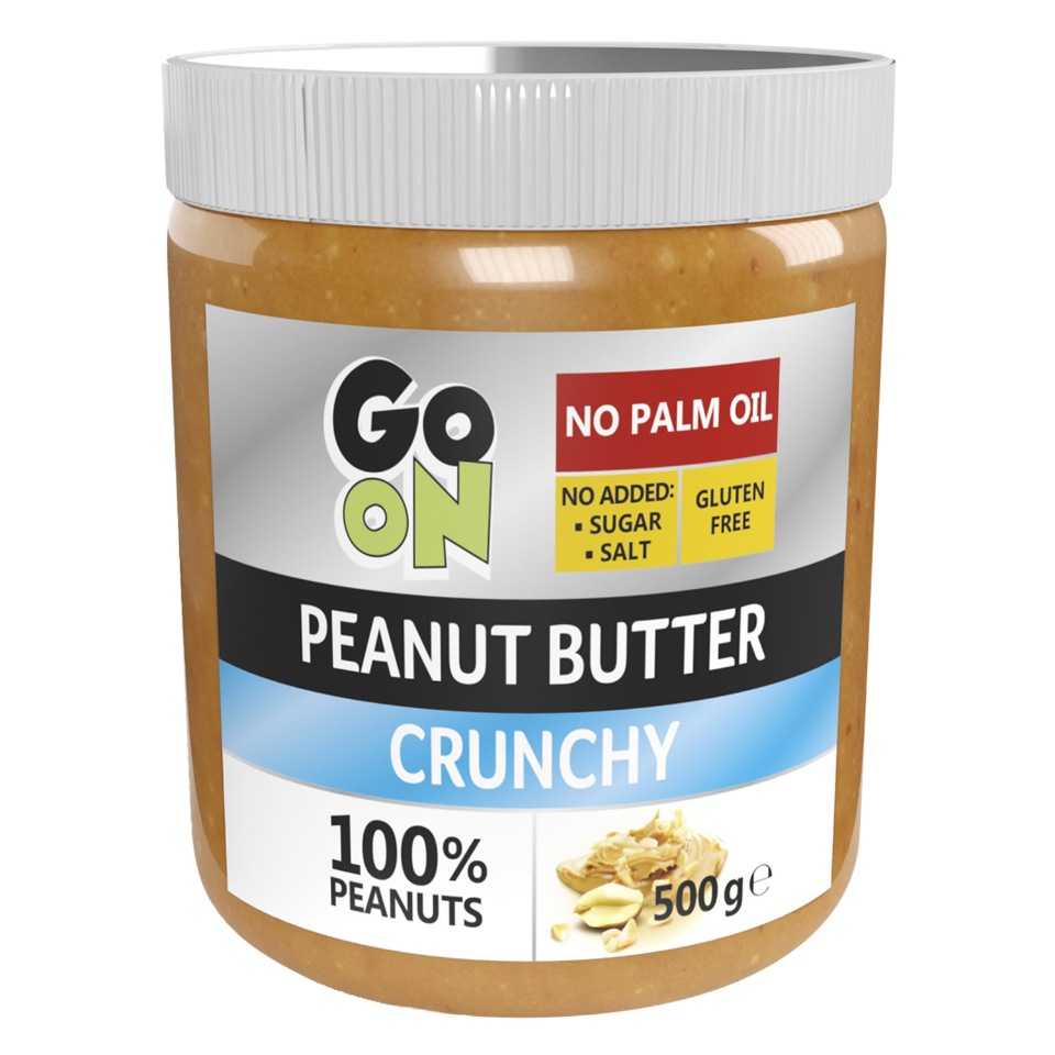 

Арахисовая паста Go On Peanut Butter 100 % Peanuts Crunchy 500g, Peanut Butter 100 % Peanuts Crunchy 500g