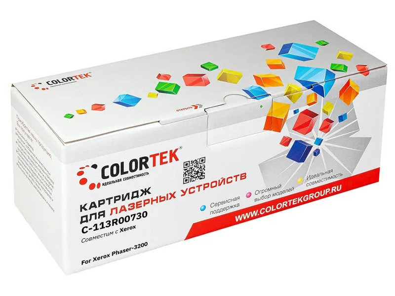 

Картридж Colortek (схожий с Xerox 113R00730) Black для Phaser 3200MFP/113R00735