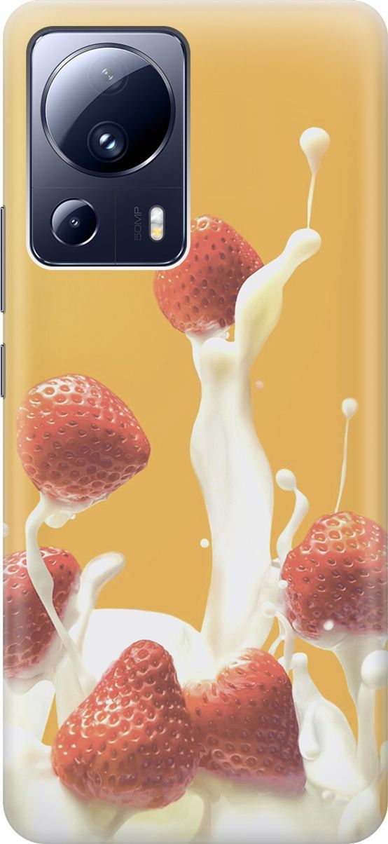 

Силиконовый чехол на Xiaomi 13 Lite "Клубника и сливки", Белый;желтый, 158511