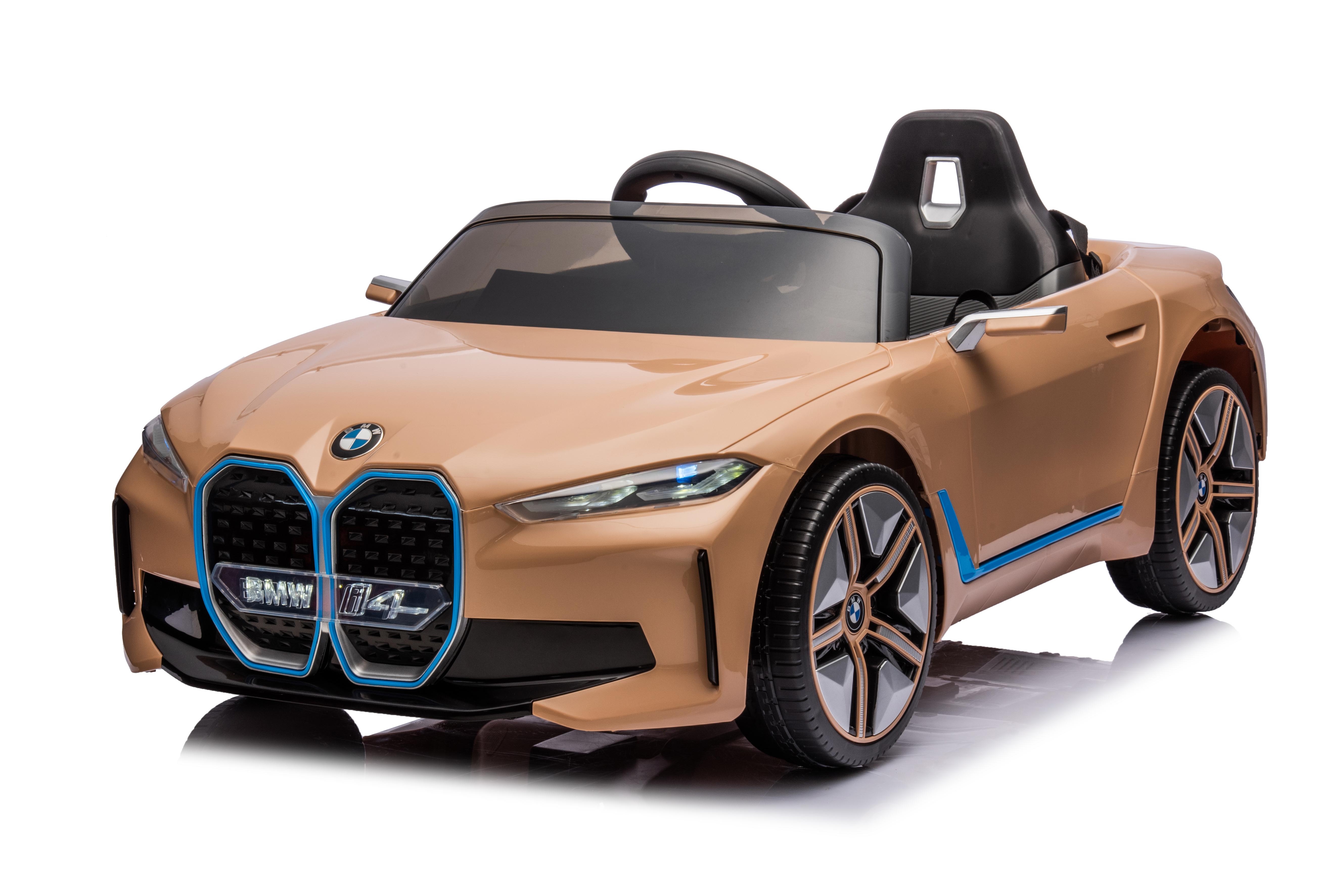 

Детский электромобиль Toyland BMW i4 4х4 золотой краска, Золотистый, BMW i4 4х4