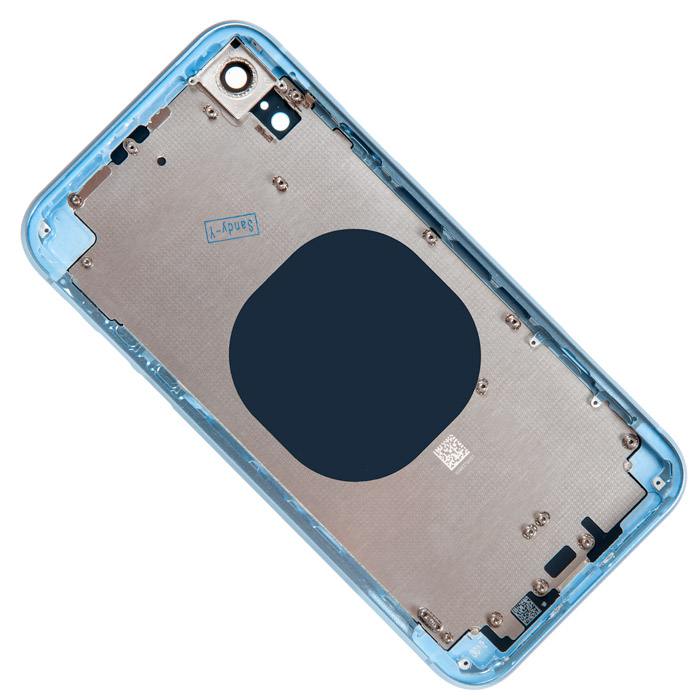 Задняя крышка в сборе с рамкой Rocknparts для iPhone XR, голубой