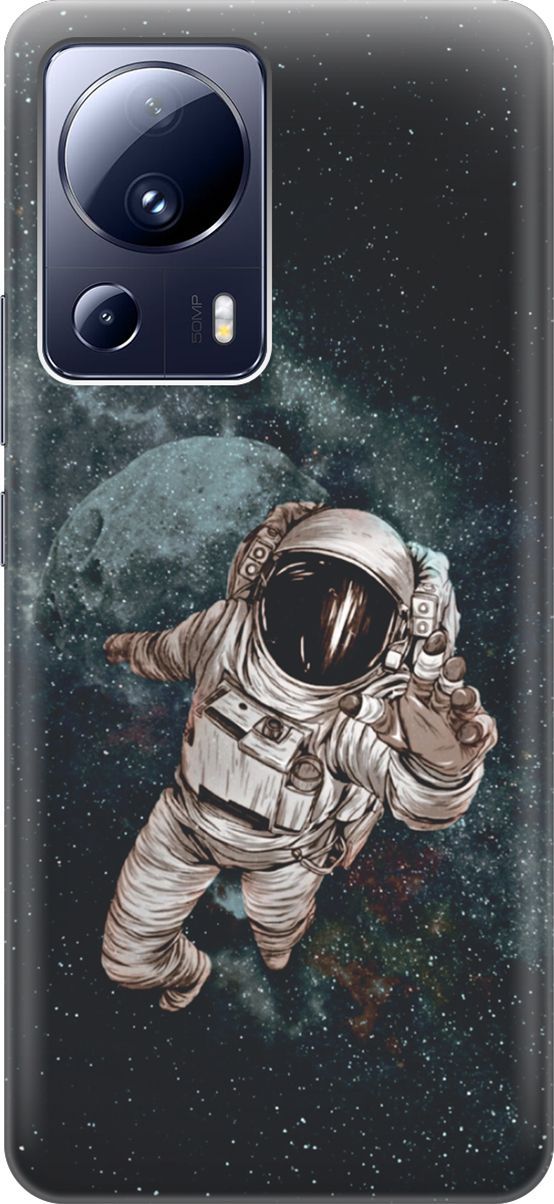 

Силиконовый чехол на Xiaomi 13 Lite "Космонавт", Белый;черный, 158502