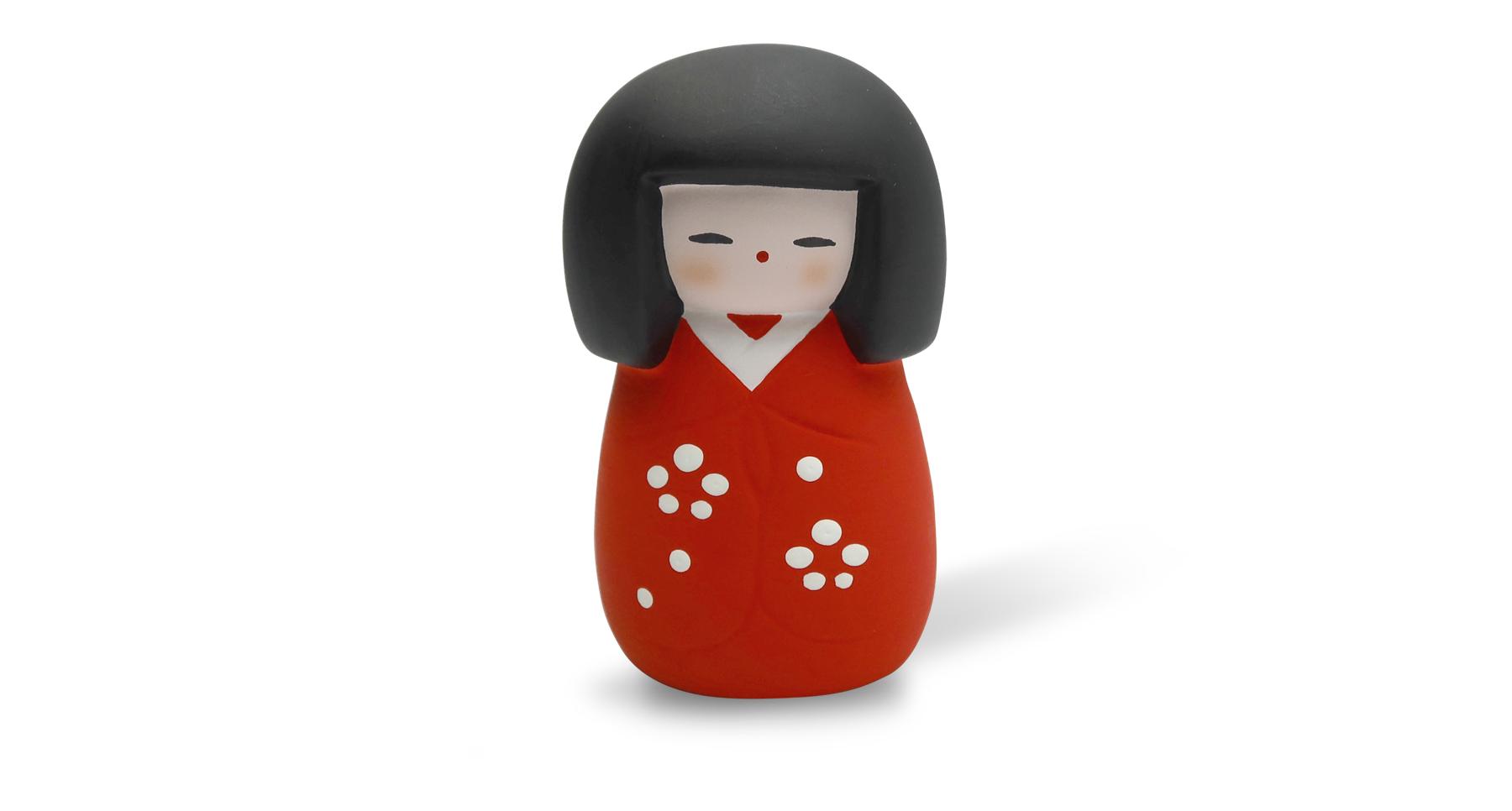 фото Сувенир мини куколка кокэси 10см, ручная работа, красная (made in japan) hatamoto japan