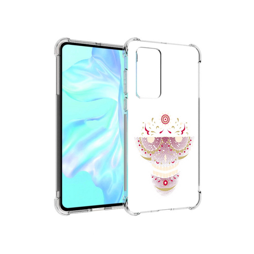 Чехол MyPads Tocco для Huawei P40 карнавальный скелет абстракция