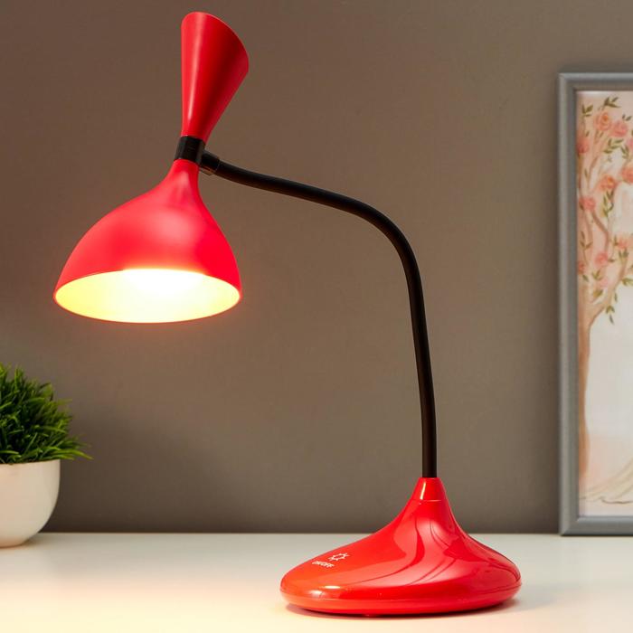 

Risalux сенсорная, LED, 3 Вт, USB, АКБ, 3000-6000 К, красно-черный, 11х17,5х39 см