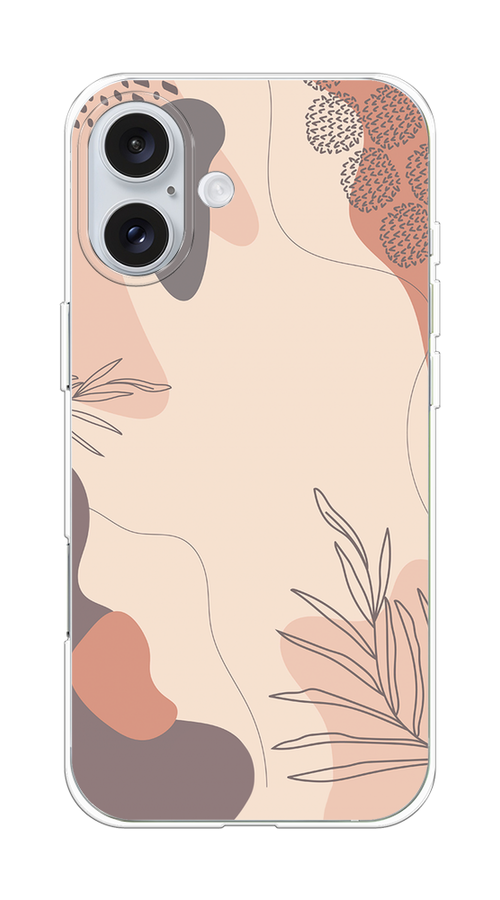 

Чехол на Apple iPhone 16 Plus "Нюдовые тона", Коричневый;серый, 16150-1